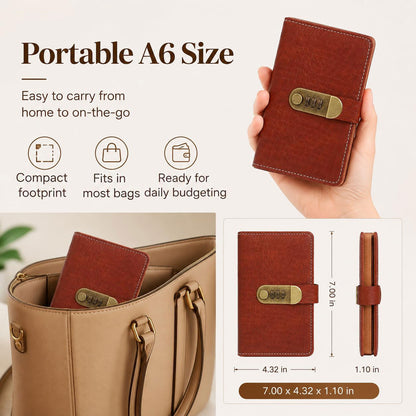 Banknote Collection Album With Combination Lock - Made Of Premium PU Leather
