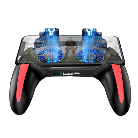Mobile Gaming Controller with Cooling Fan Featuring Built-in L1/R1 Trigger Buttons and Joysticks