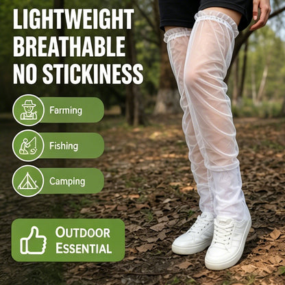 Mosquito and Insect Repellent Hollow Mesh Leg Covers for Outdoor Hiking, Mountain Climbing, and Camping