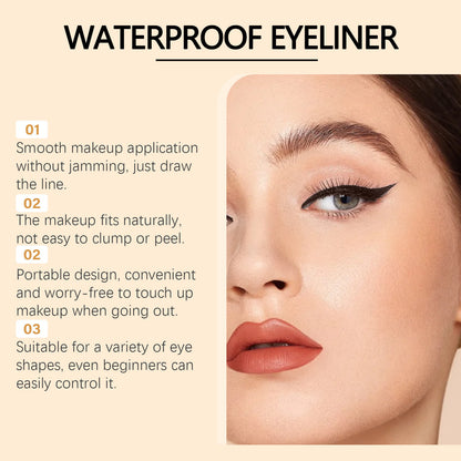 Eyeliner Pencil, 24 HR Waterproof Eyeliner Duo Sharpenable Eye Pencil