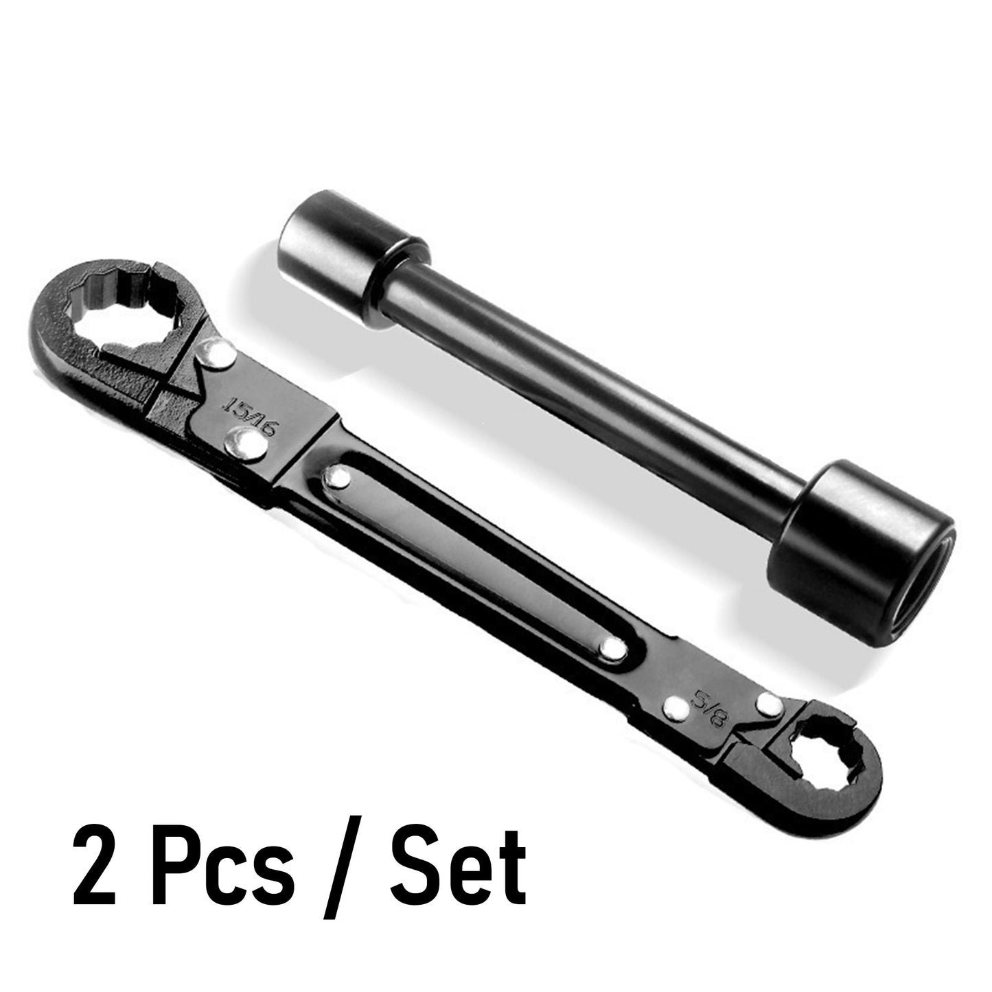 2Pcs Double-Ended Wrench Set And Angle Valve Wrench – Plumbing Repair Tools