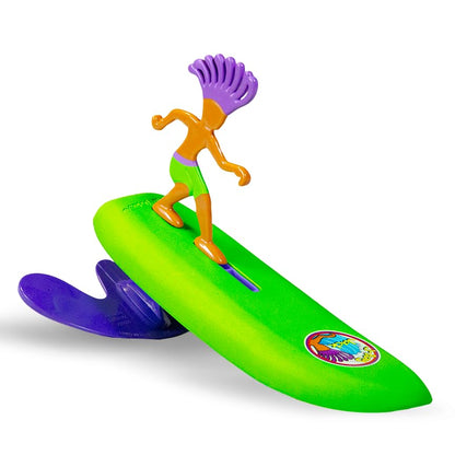 Wave Powered Mini-Surfer and Surfboard Toy