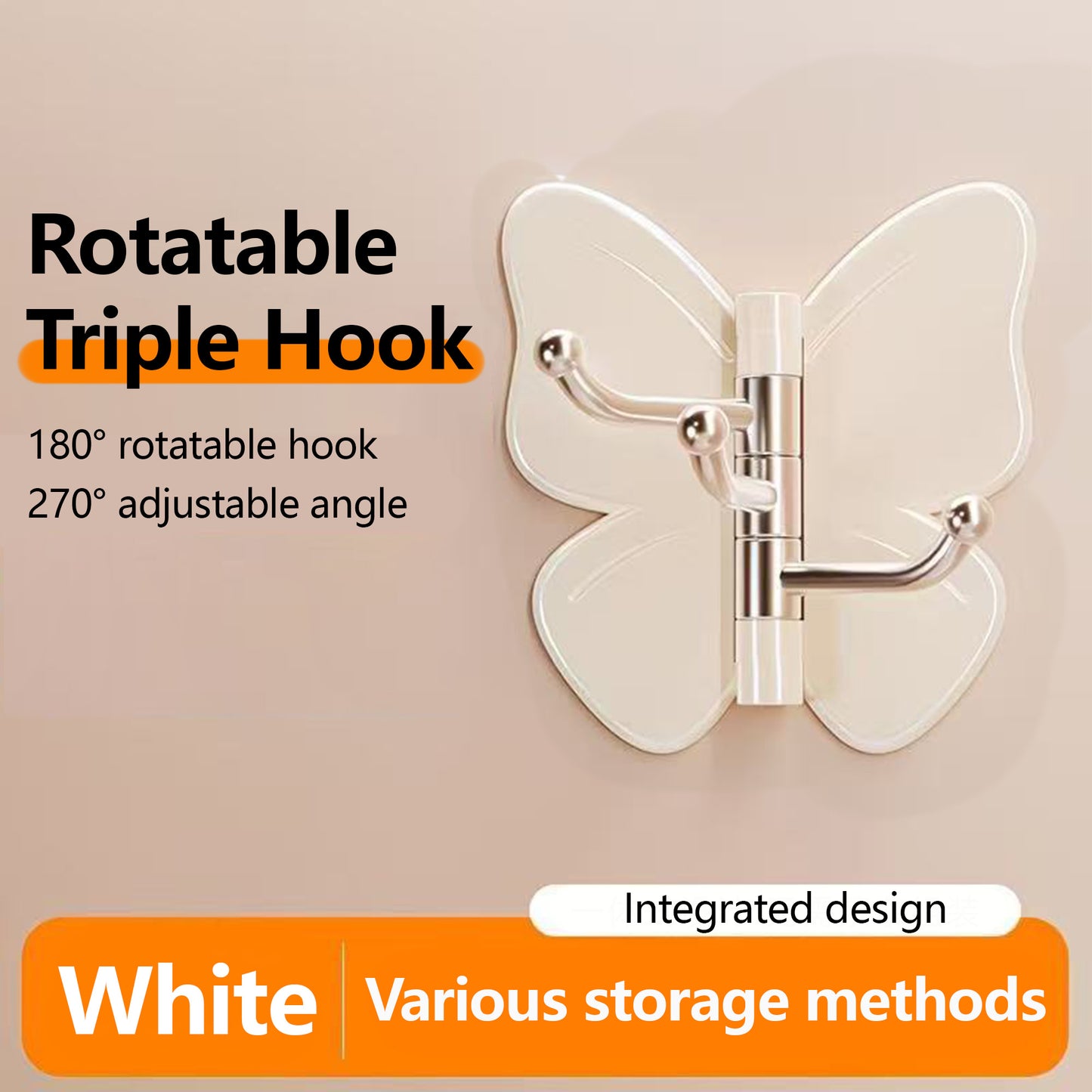 3-Hook Butterfly Decorative Hanger Suitable for Any Place