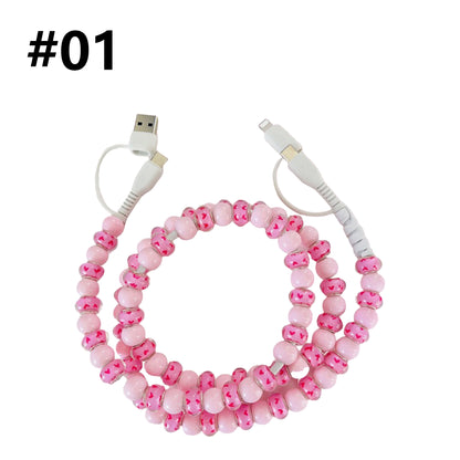 4 in 1 USB C Cable Multi Beaded Charger Cord