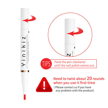 3 in 1 One Step Gel Nail Polish Pen with UV Light Kit