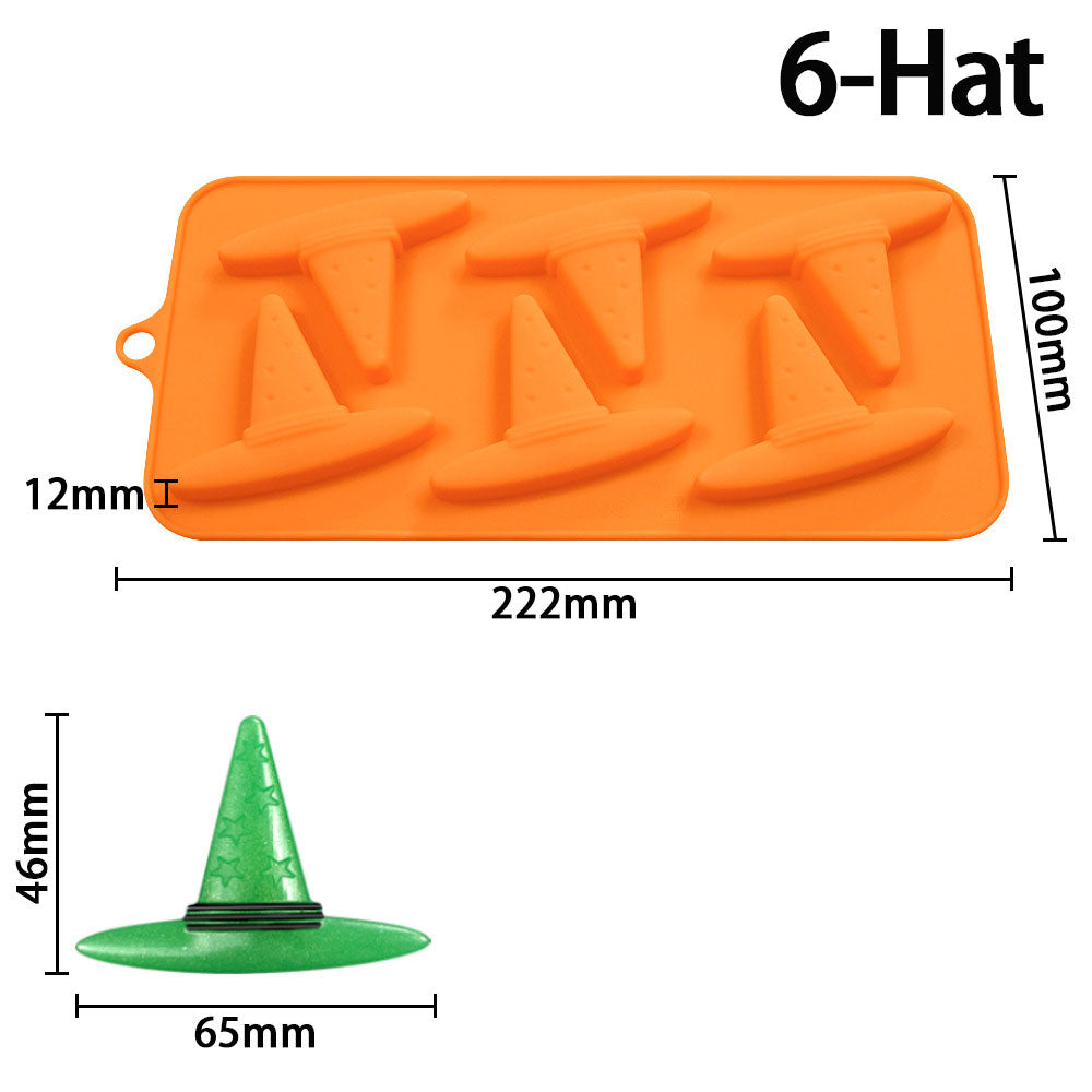 Skull-Shaped Baking Mold - 6/10 Cavity Halloween Baking Mold