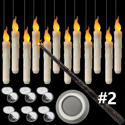Set of 12 Flameless Taper Candles
