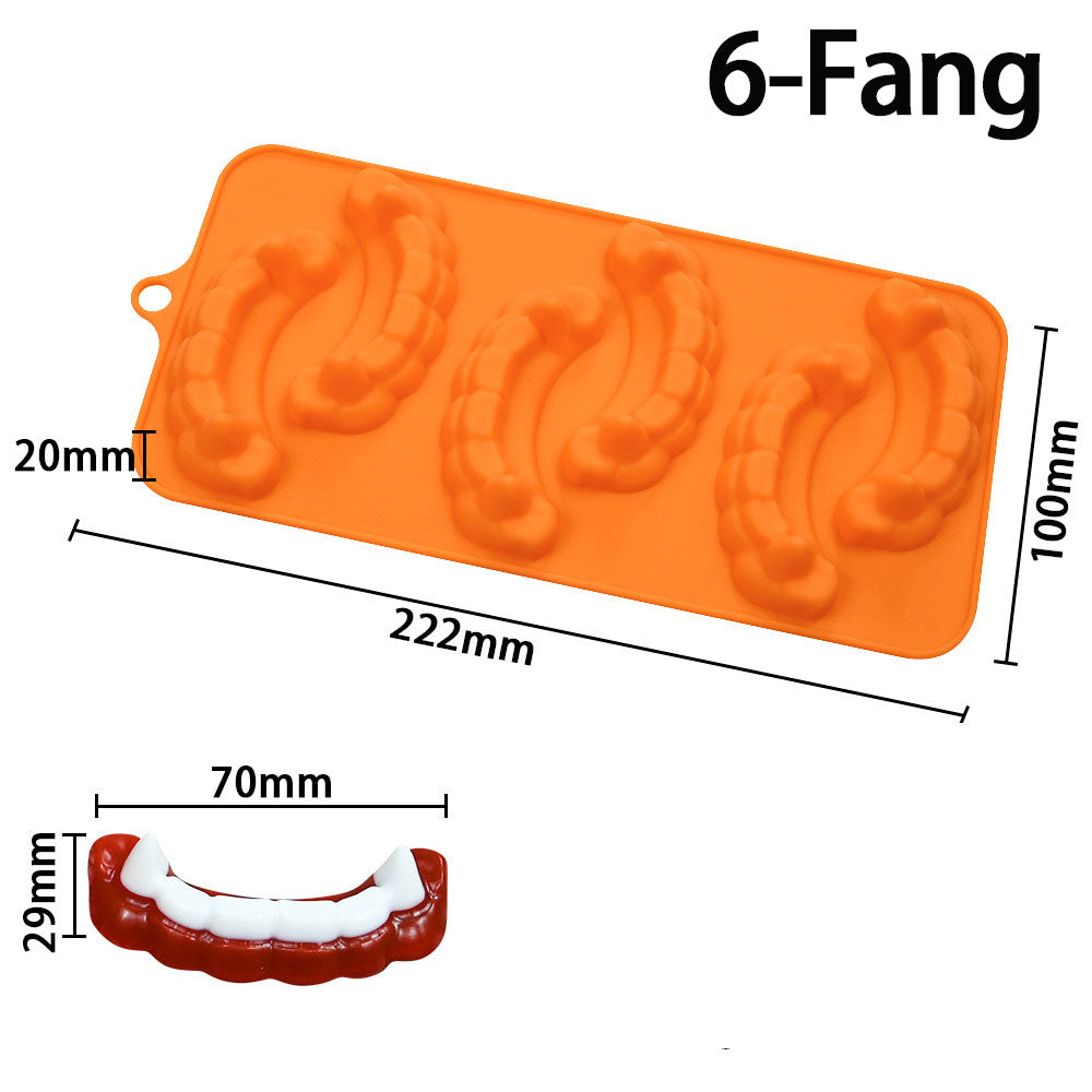 Skull-Shaped Baking Mold - 6/10 Cavity Halloween Baking Mold