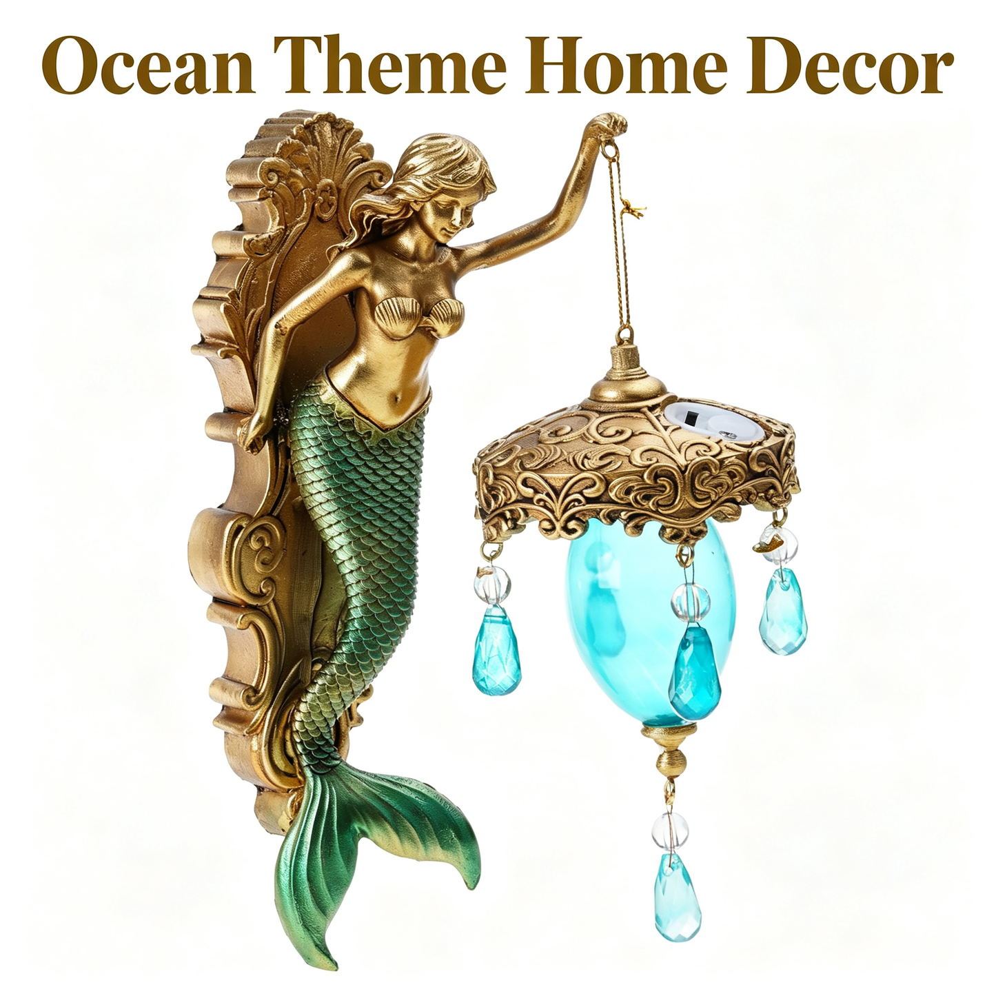 Vintage Mermaid Wall Lamp