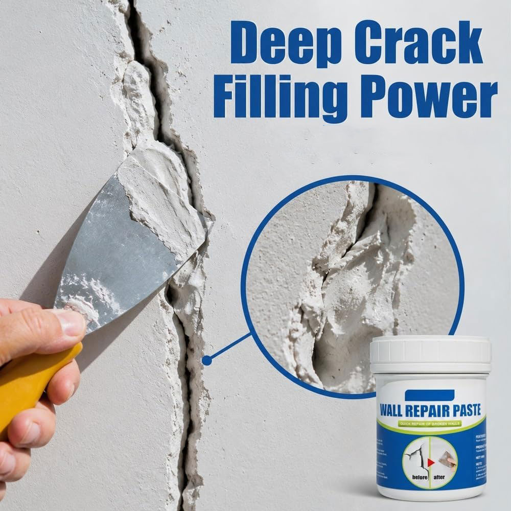 Wall Repair Paste, Crack Patch Filler for Stain Scratch Damage Restoration