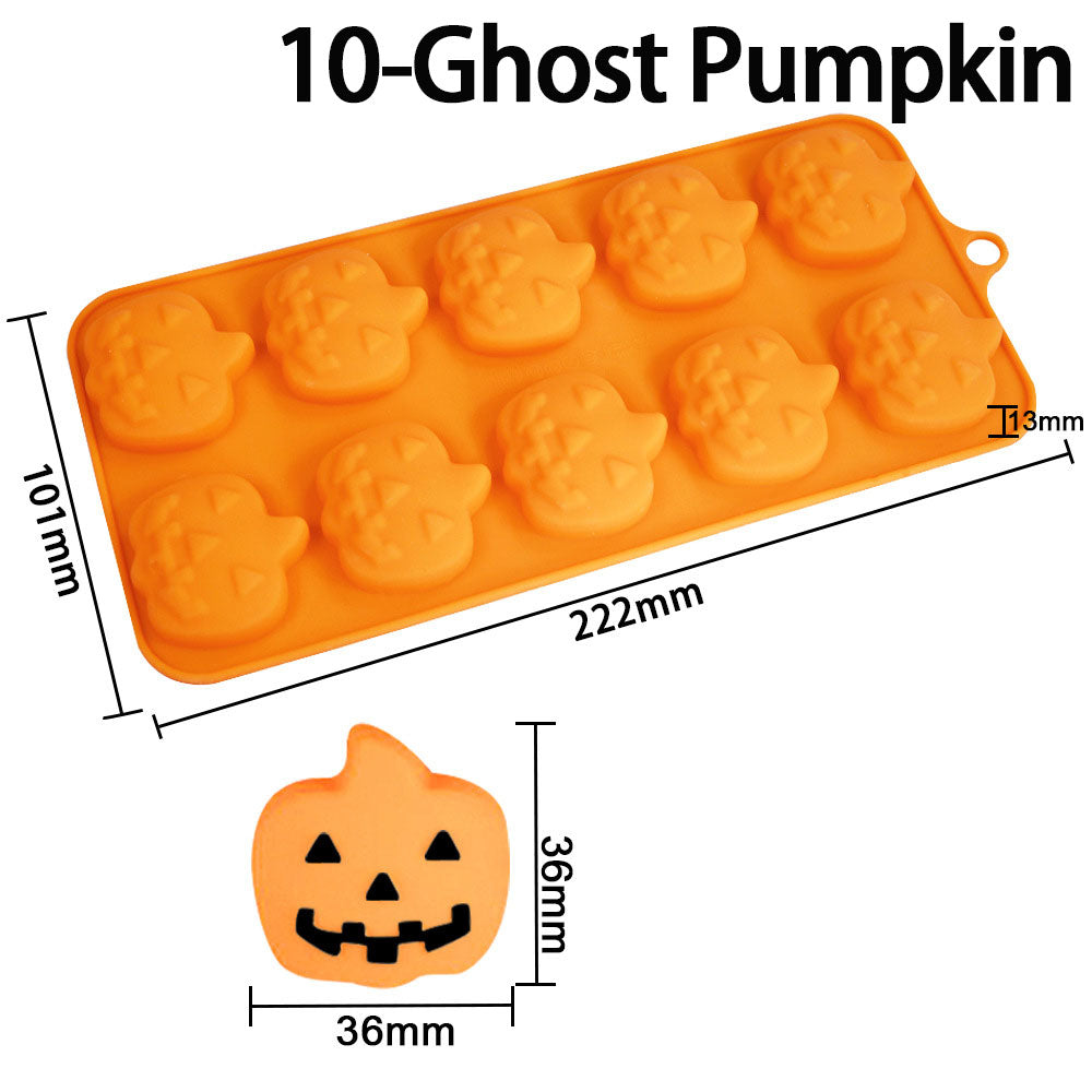 Skull-Shaped Baking Mold - 6/10 Cavity Halloween Baking Mold