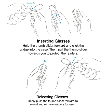 Ultralight Reading Glasses | Black And Red Frames, Multiple Prescription Options Available