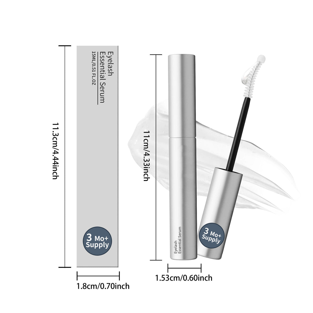 Essential Eyelash Growth Serum - Safe & Gentle Lashes Care,0.5 fl oz