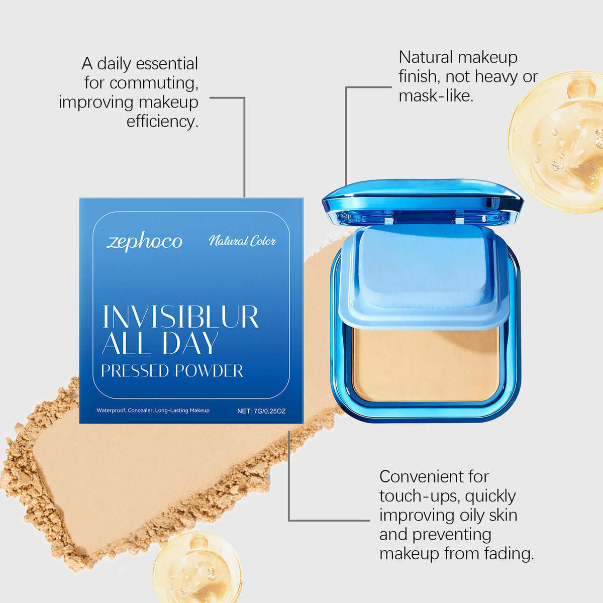 Ultra Cover Powder Foundation, Soft-Focus Complex Intelli, Oil Control