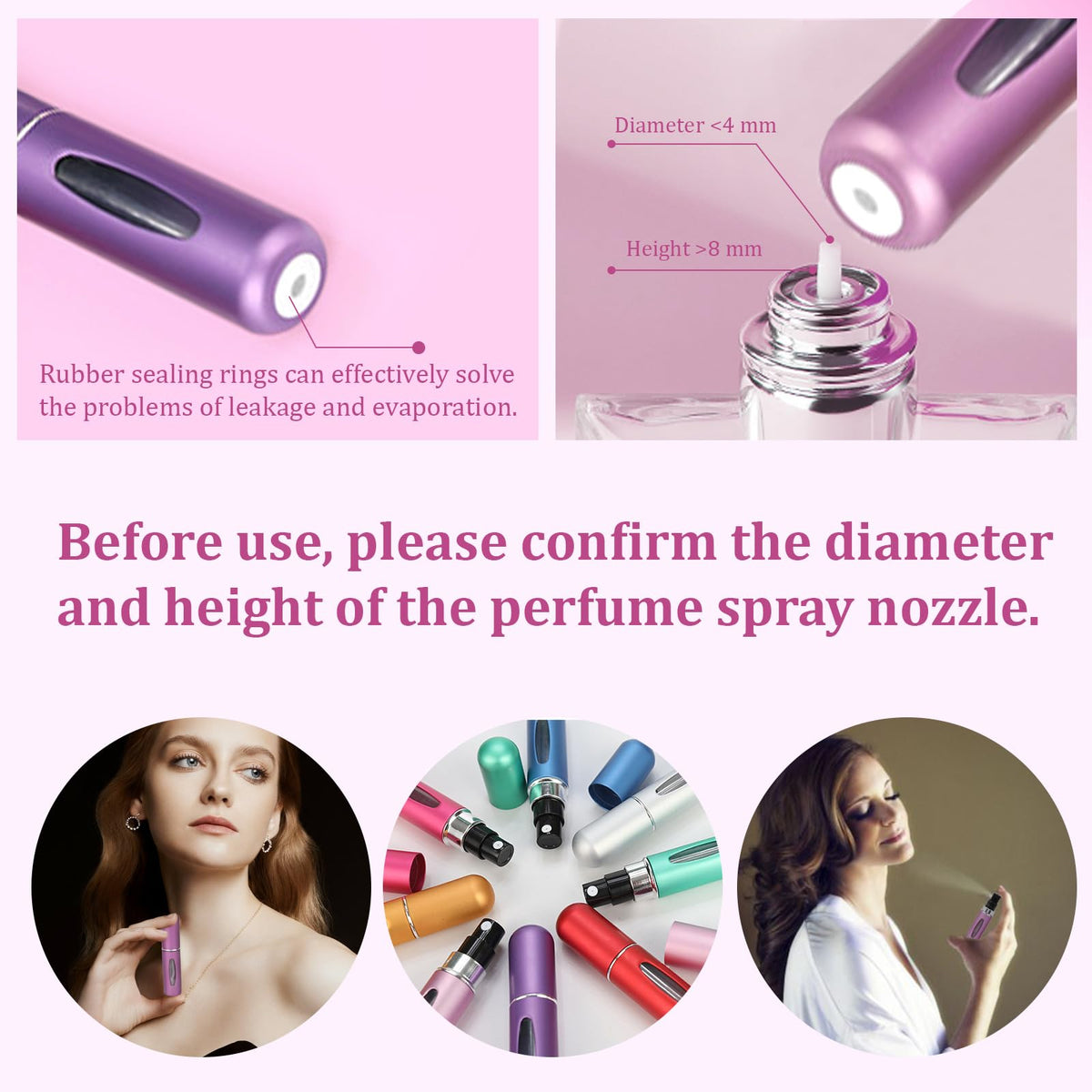 5ml Mini Portable Spray Bottles for Travel Accessories
