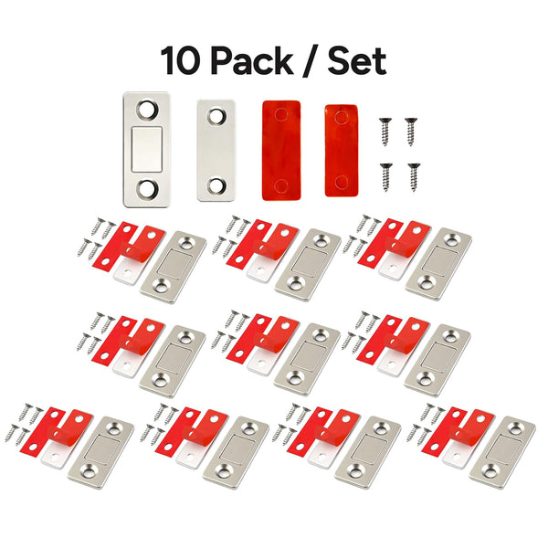 10 Pack Ultra Thin Magnetic Latch Easy to Install Cabinet Magnets