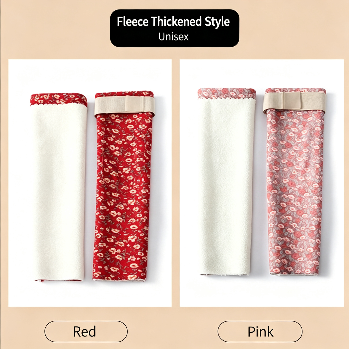 Fleece-lined knee warmers for the elderly to protect joints