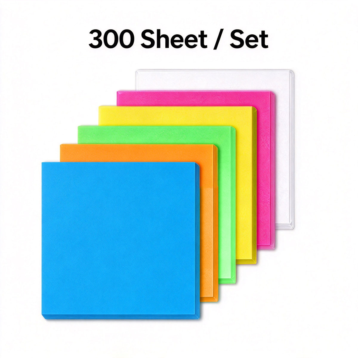 Frosted See-Through Glittered Reusable Sticky Notes,  300-Sheet