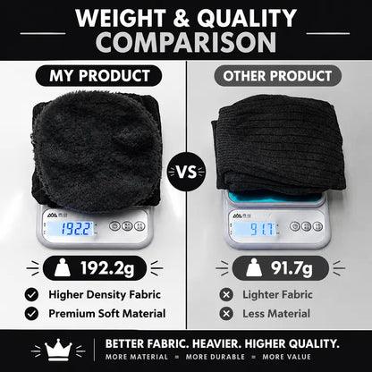 Extended, Warm Knee Pads With A Thick Rabbit Fur Lining