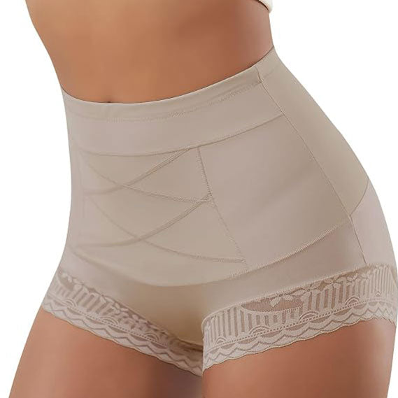 Women's Shaping And Butt-Lifting Panties - Lace Trim Slimming Panties