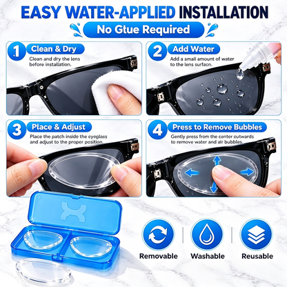 Stick-On Lenses for Glasses