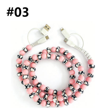 4 in 1 USB C Cable Multi Beaded Charger Cord