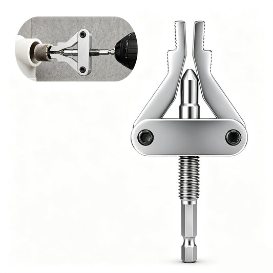 Universal Pipe Thread Remover Compatible with Power Drill & Ratchet