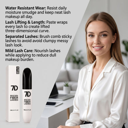 7D Silk Fiber Black Eyelashes Mascara - Mascara Volume and Length-12ML