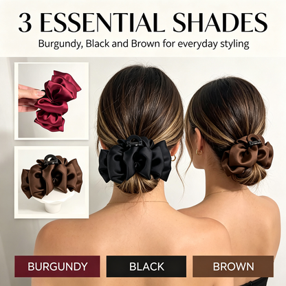 3 Pack / Set Satin Voluminous Claw Clips