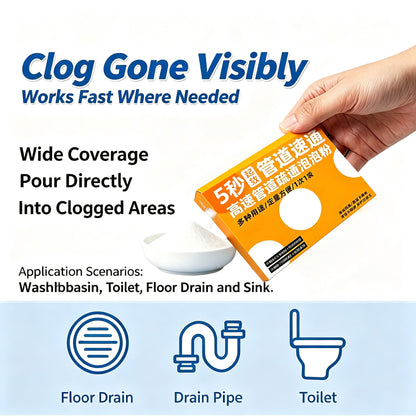 Drain Clog Remover Powder for Daily Clog Prevention and Odor Control