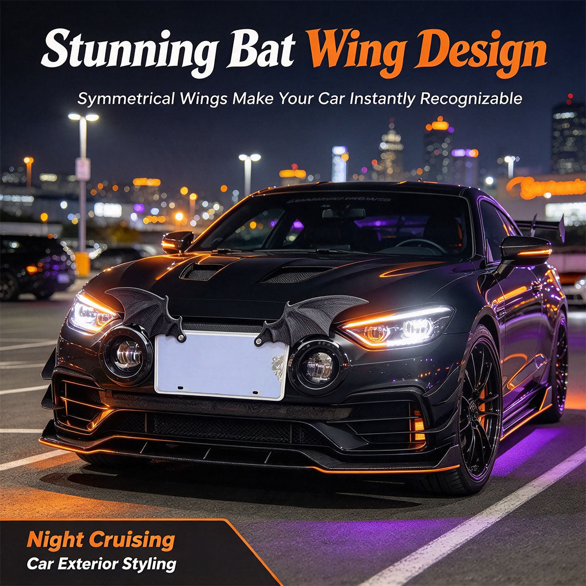 Bat Wings License Plate Decor