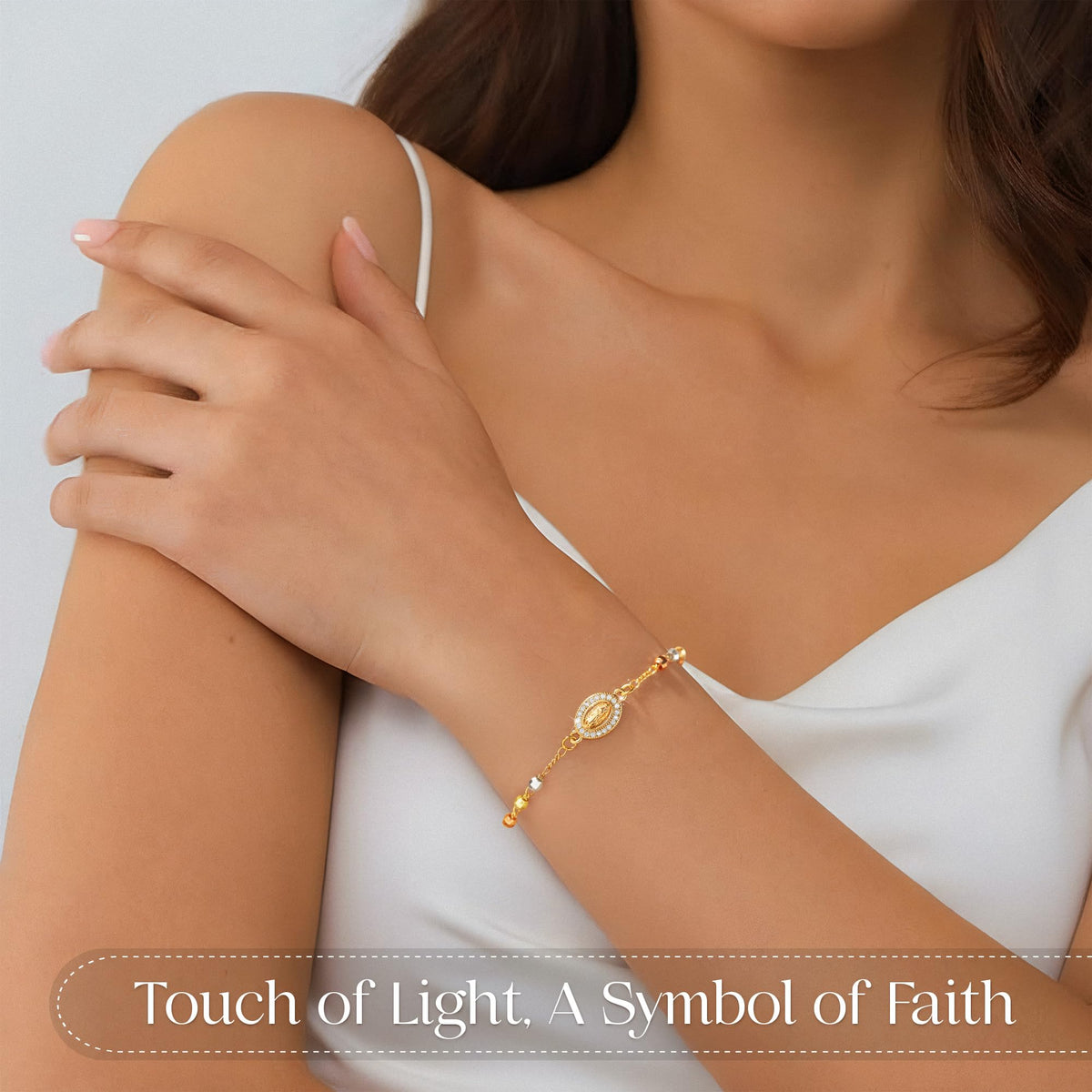 Catholic Crucifix Gifts Rosary Bracelet for Women