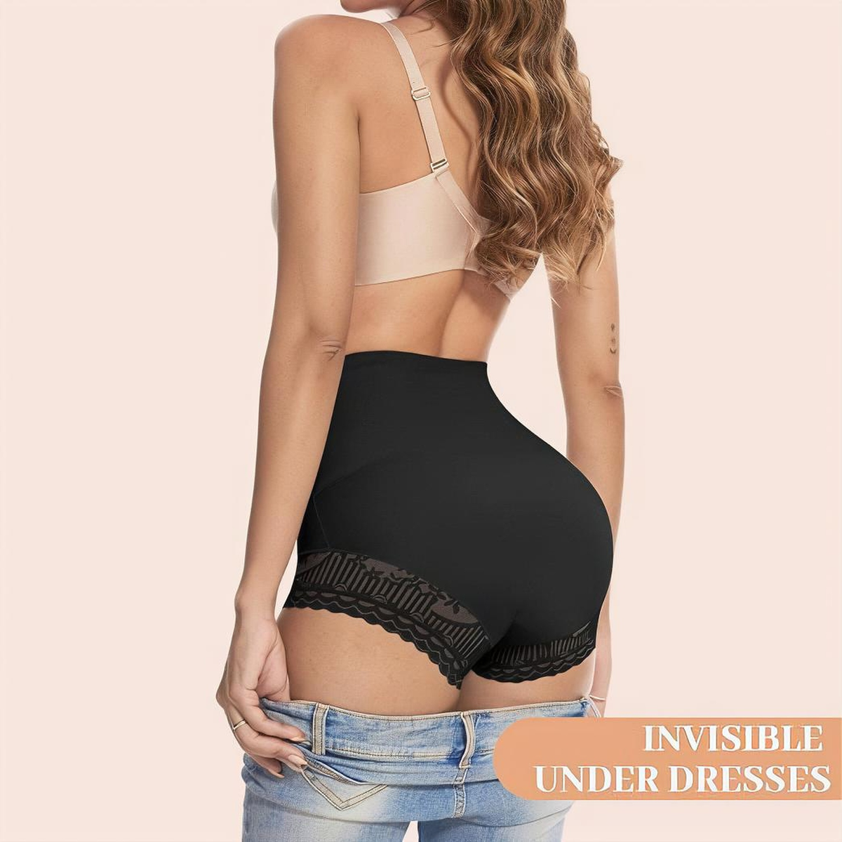 Women's Shaping And Butt-Lifting Panties - Lace Trim Slimming Panties