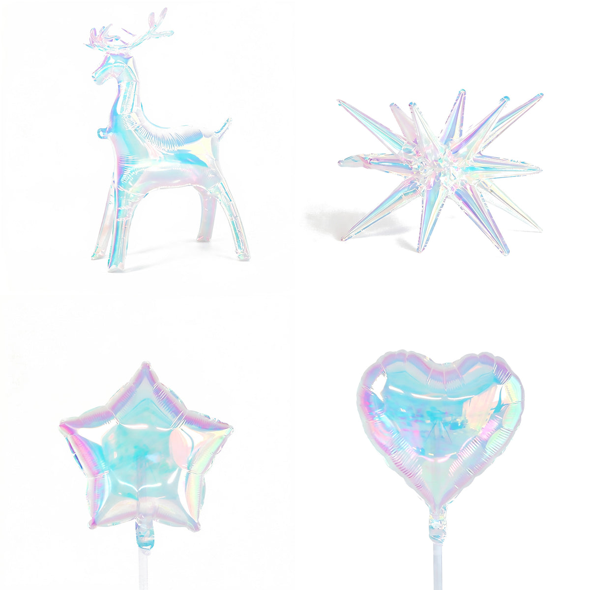 Iridescent Reindeer Balloons Deer Elk Decoration