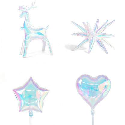 Iridescent Reindeer Balloons Deer Elk Decoration