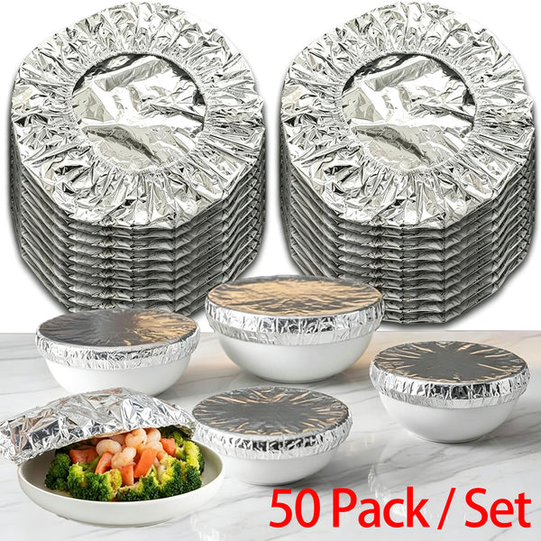 50 Pcs / Set Reusable Aluminum Foil Thermal Cover For Home Use