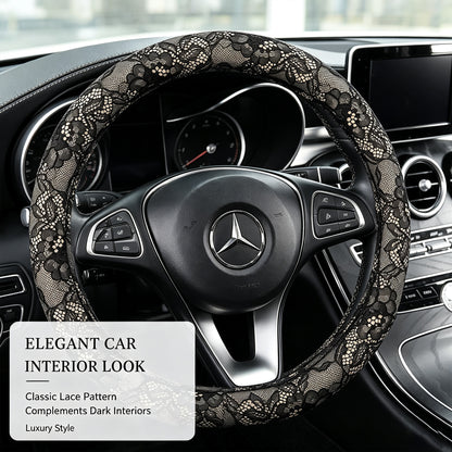 Car Wheel Cover 15 Inches Lace Pattern Anti-Slip Interior Decor