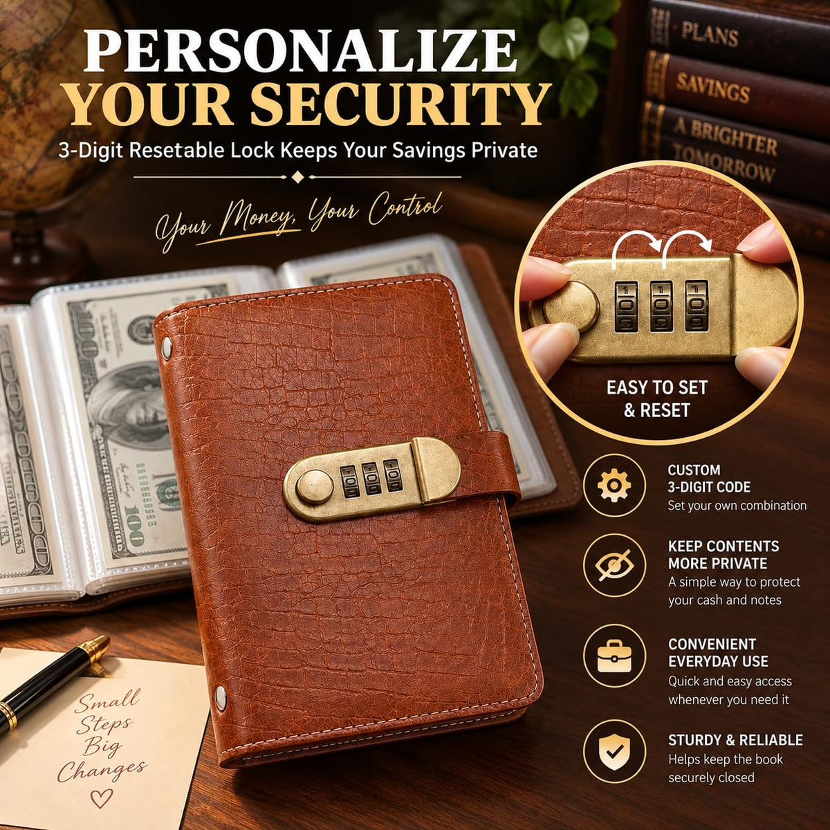 100 Lockable Savings Notebook