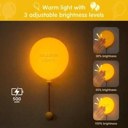 Balloon Silicone LED Touch Lamp with 3 Brightness Levels for Bedroom, Stairs