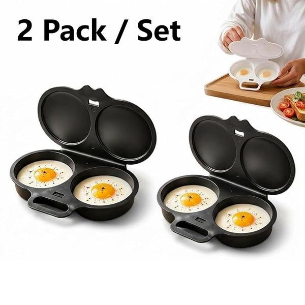 2026 Upgraded Dual-Cavity Microwave Egg Cooker -2 Pack