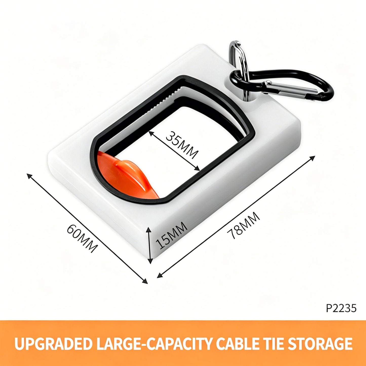 Portable White Nylon Cable Tie Organizer