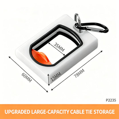 Portable White Nylon Cable Tie Organizer