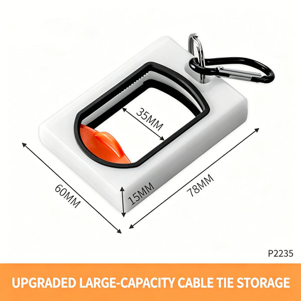 Portable White Nylon Cable Tie Organizer