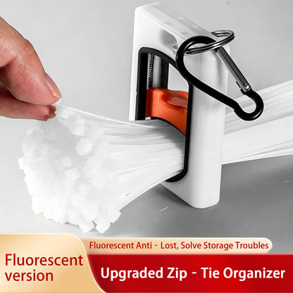 Portable White Nylon Cable Tie Organizer