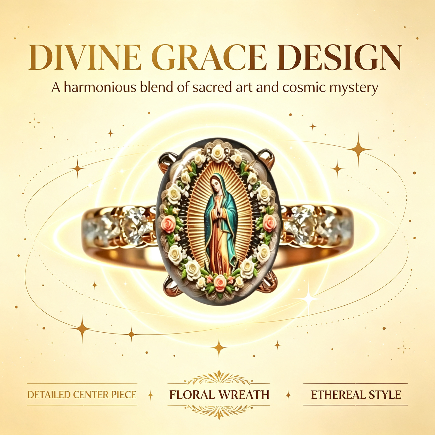 Vintage-Style Virgin Mary Ring—Suitable For Prayer And Daily Outfits
