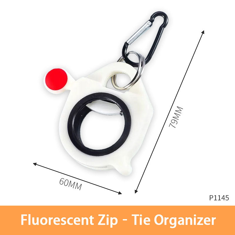 Portable White Nylon Cable Tie Organizer