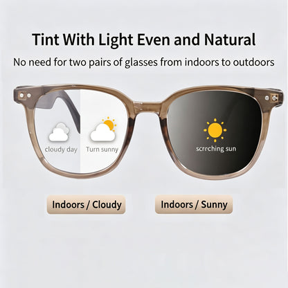 AI Smart Glasses - Equipped with Camera - Multi-language AI Translation - Photochromic Lenses