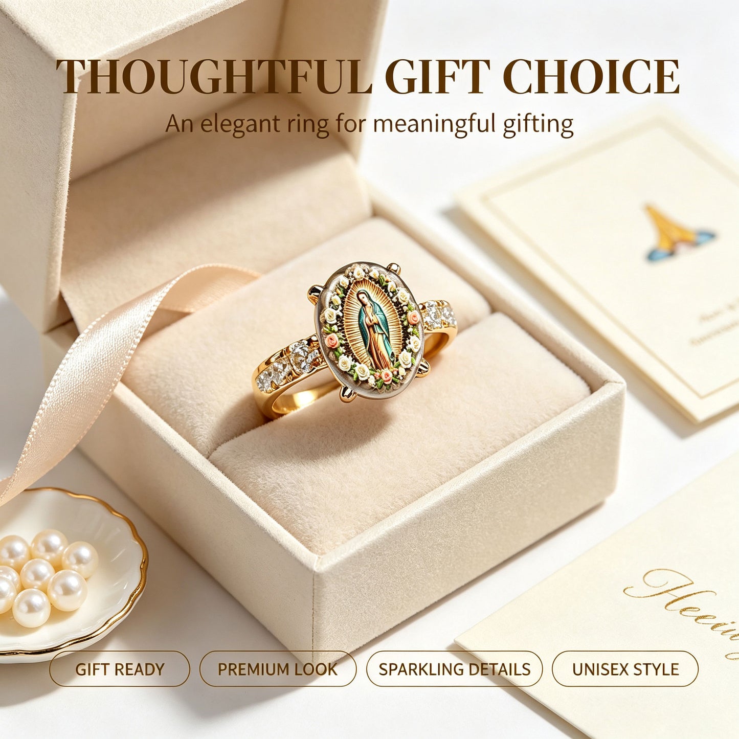 Vintage-Style Virgin Mary Ring—Suitable For Prayer And Daily Outfits