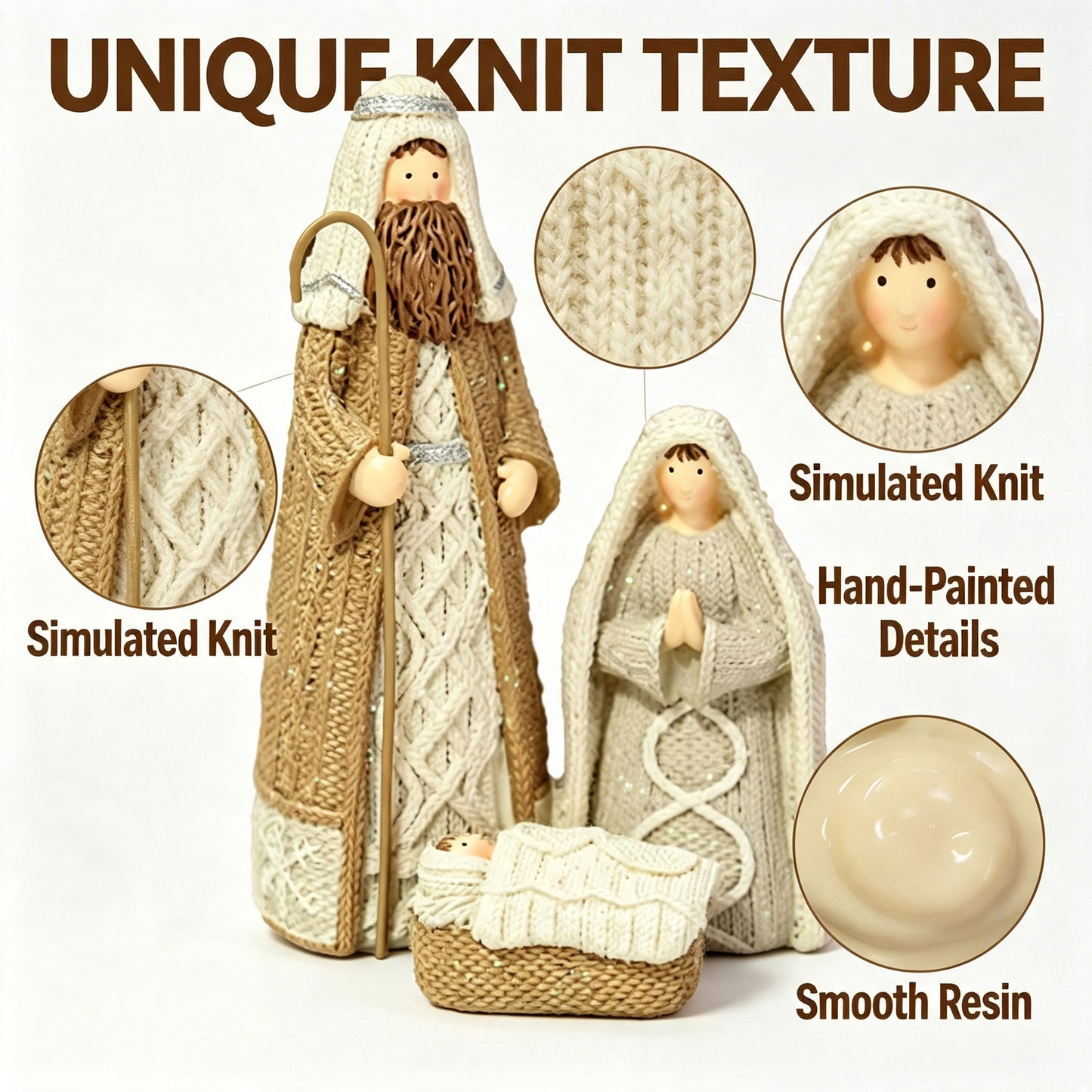 Nativity Scene Holy Family Figurine Set