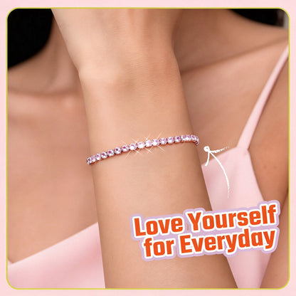 Plated Colorful Tennis Bracelets for Women
